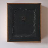 Old golden frame "lute player" on silk