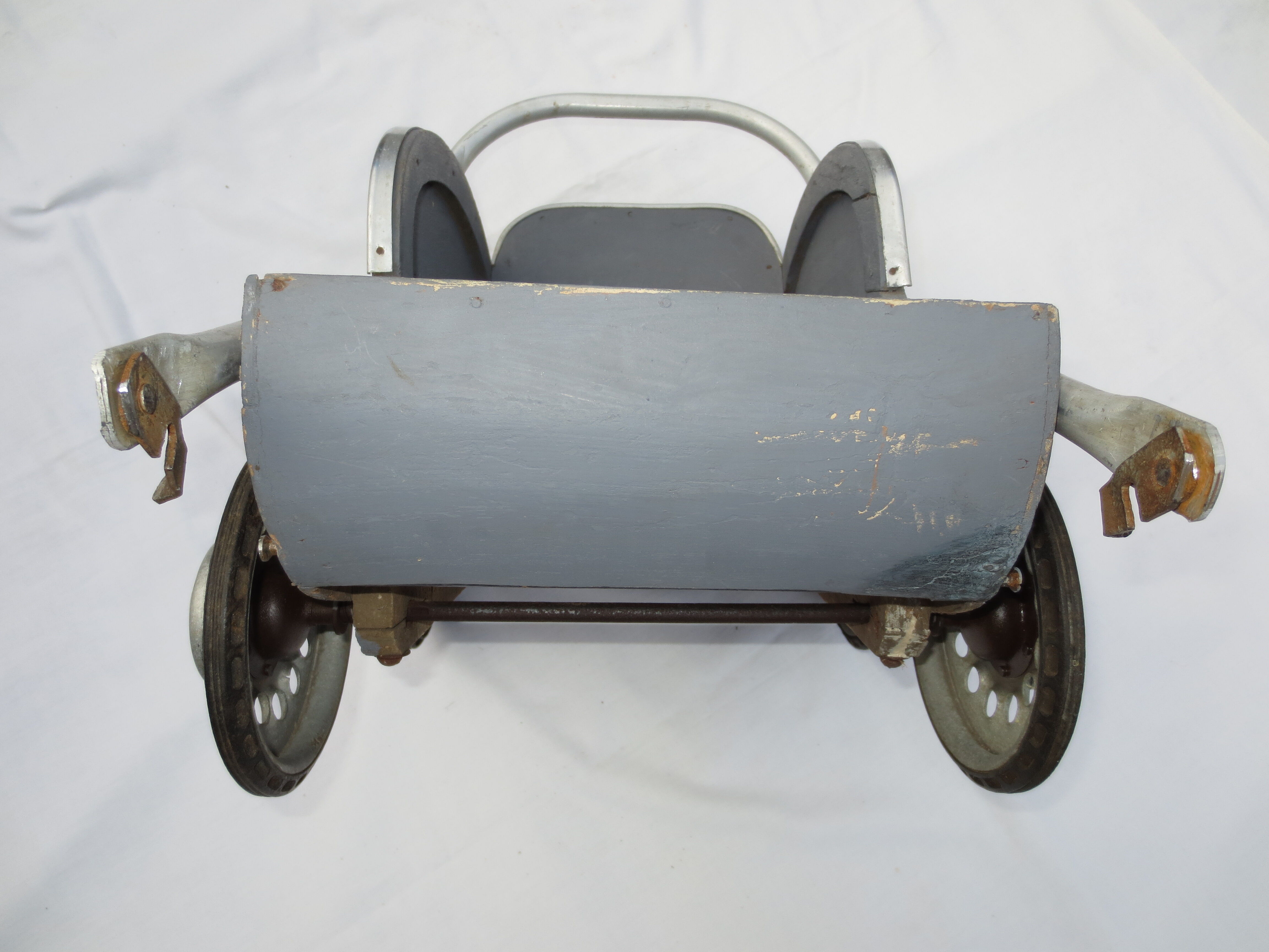 40 year old doll stroller, wood and aluminum
