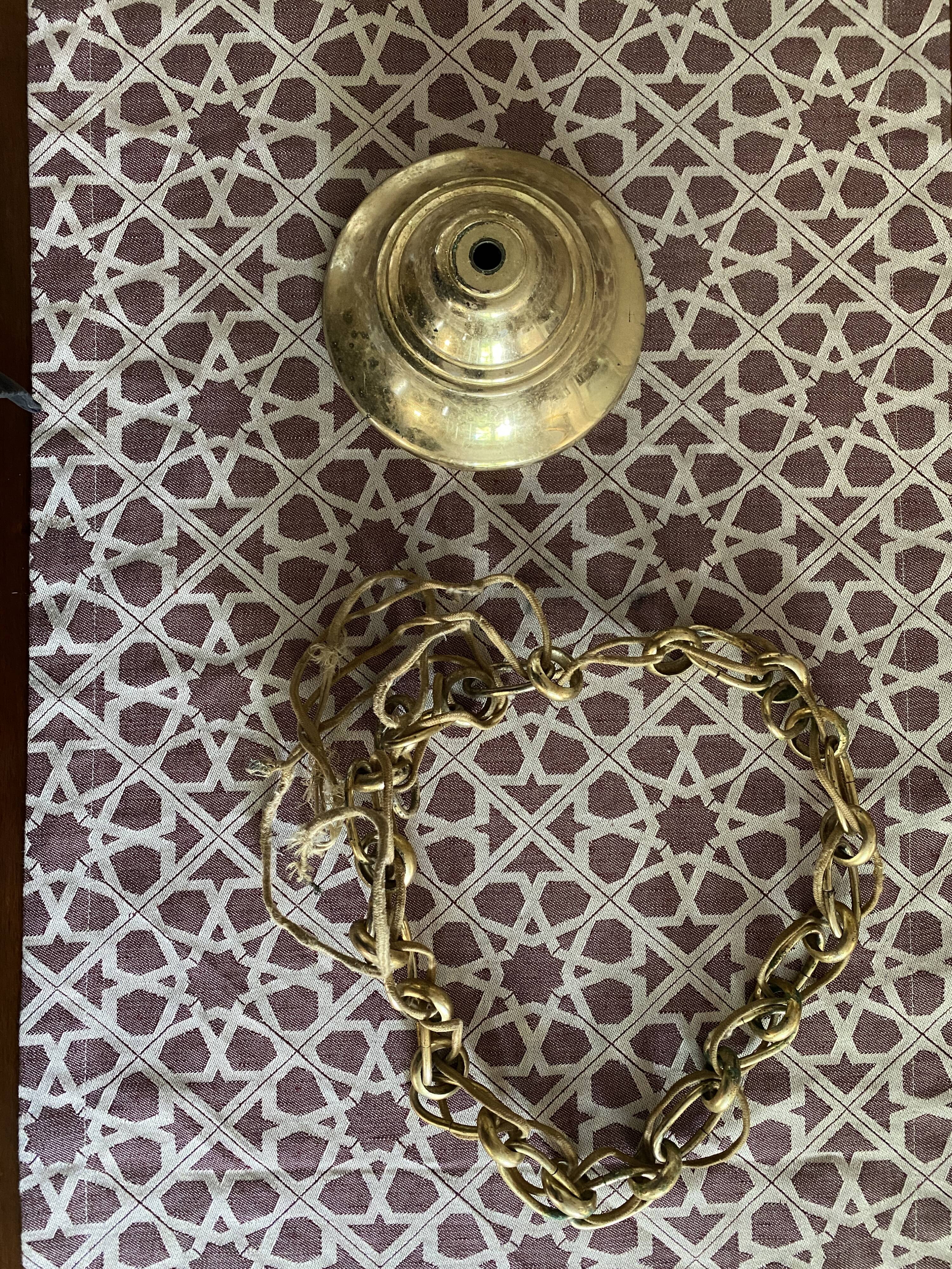 Dutch silver metal chandelier 2 rows
