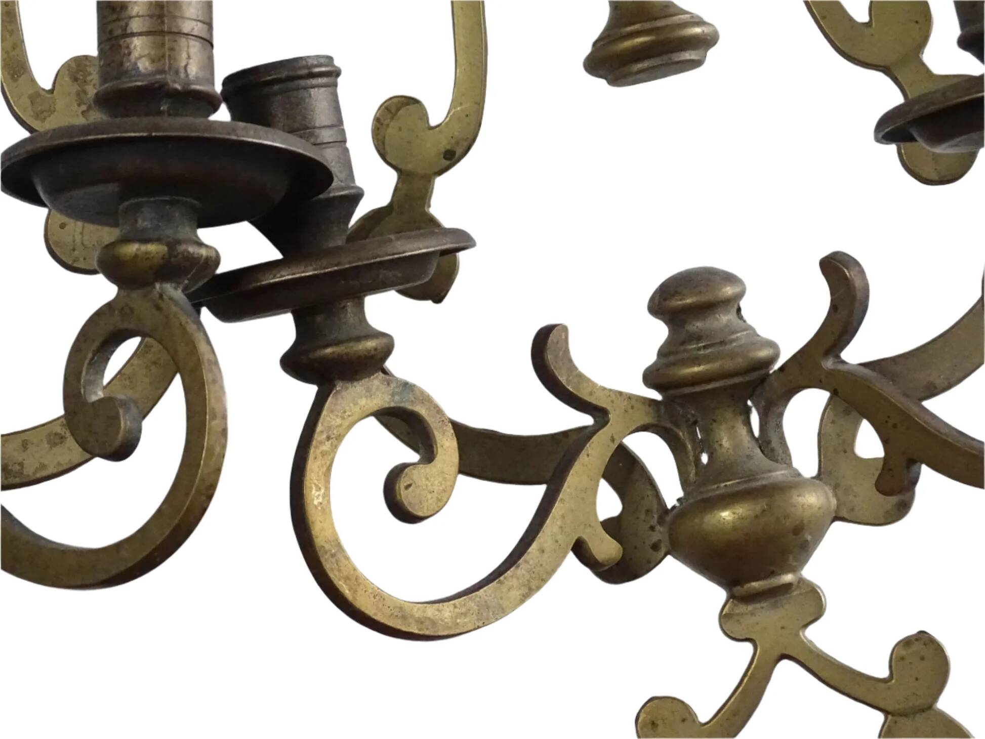 Paire d'appliques murales vintage en laiton