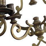 Paire d'appliques murales vintage en laiton