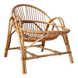 fauteuil ancien en rotin