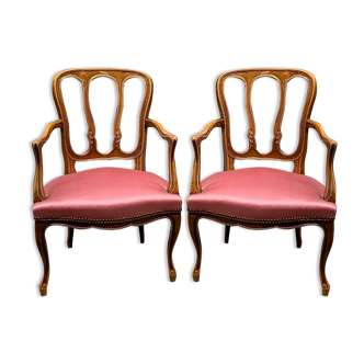 Paire de fauteuils Louis XV