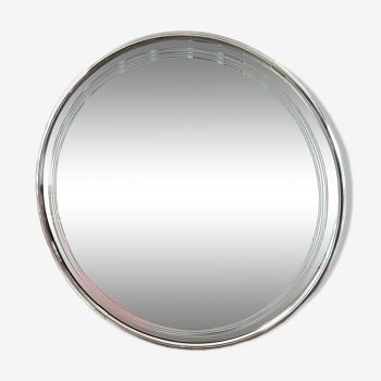 Miroir rond vintage chrome