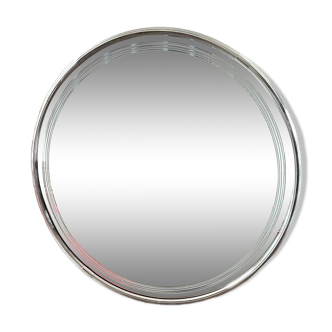 Round vintage chrome mirror