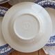 6 vintage deep plates with blue goose vichy decor