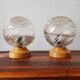 Pair of vintage Art Deco style bedside lamps
