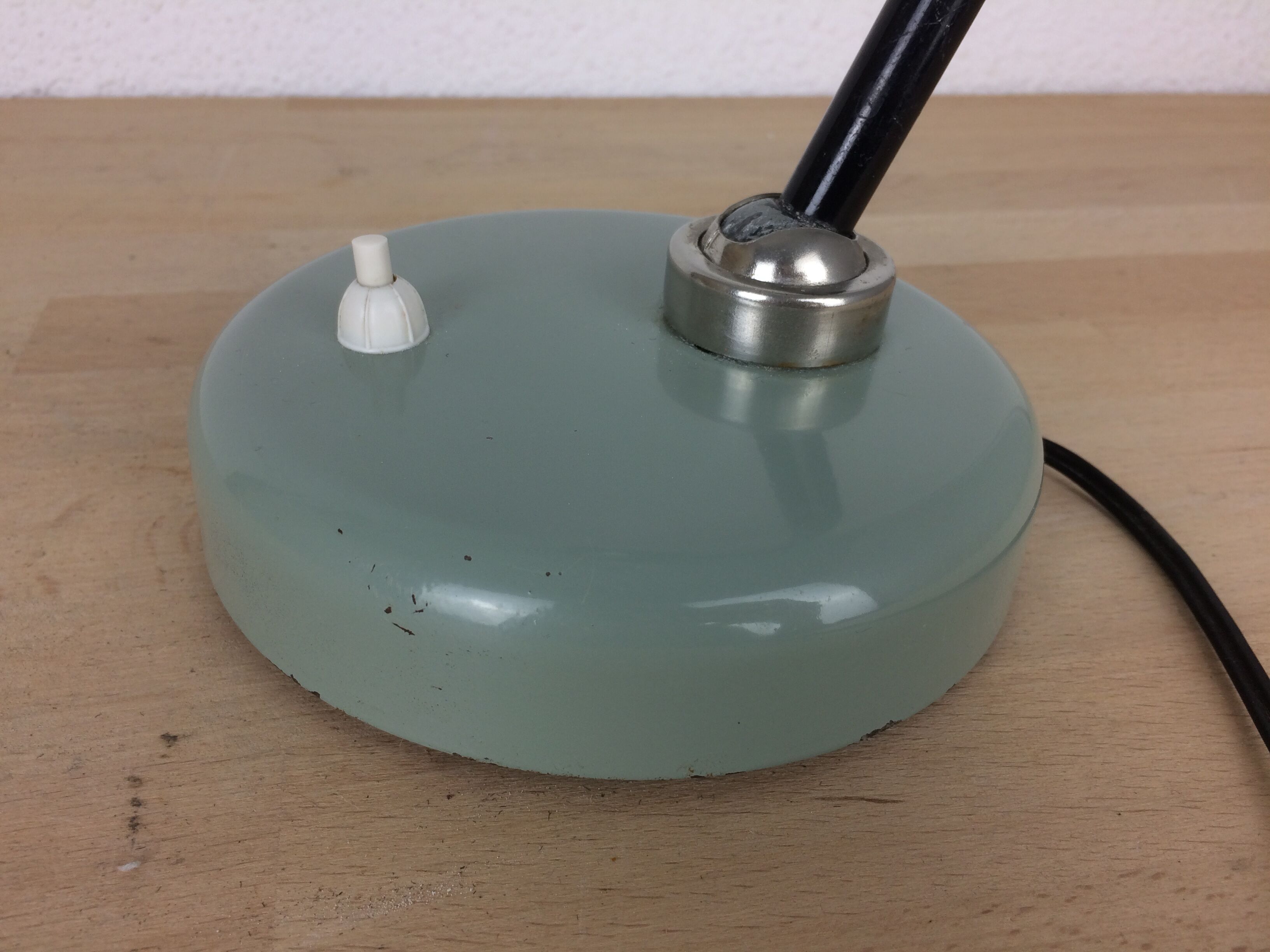 50s industrial style desk lamp, metal