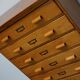 German beech industrial apothecary cabinet, mid-20th century
