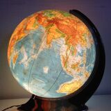 Globe terrestre en verre art déco illuminé Oestergaard columbus