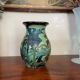 Vintage flamed glazed terracotta vase