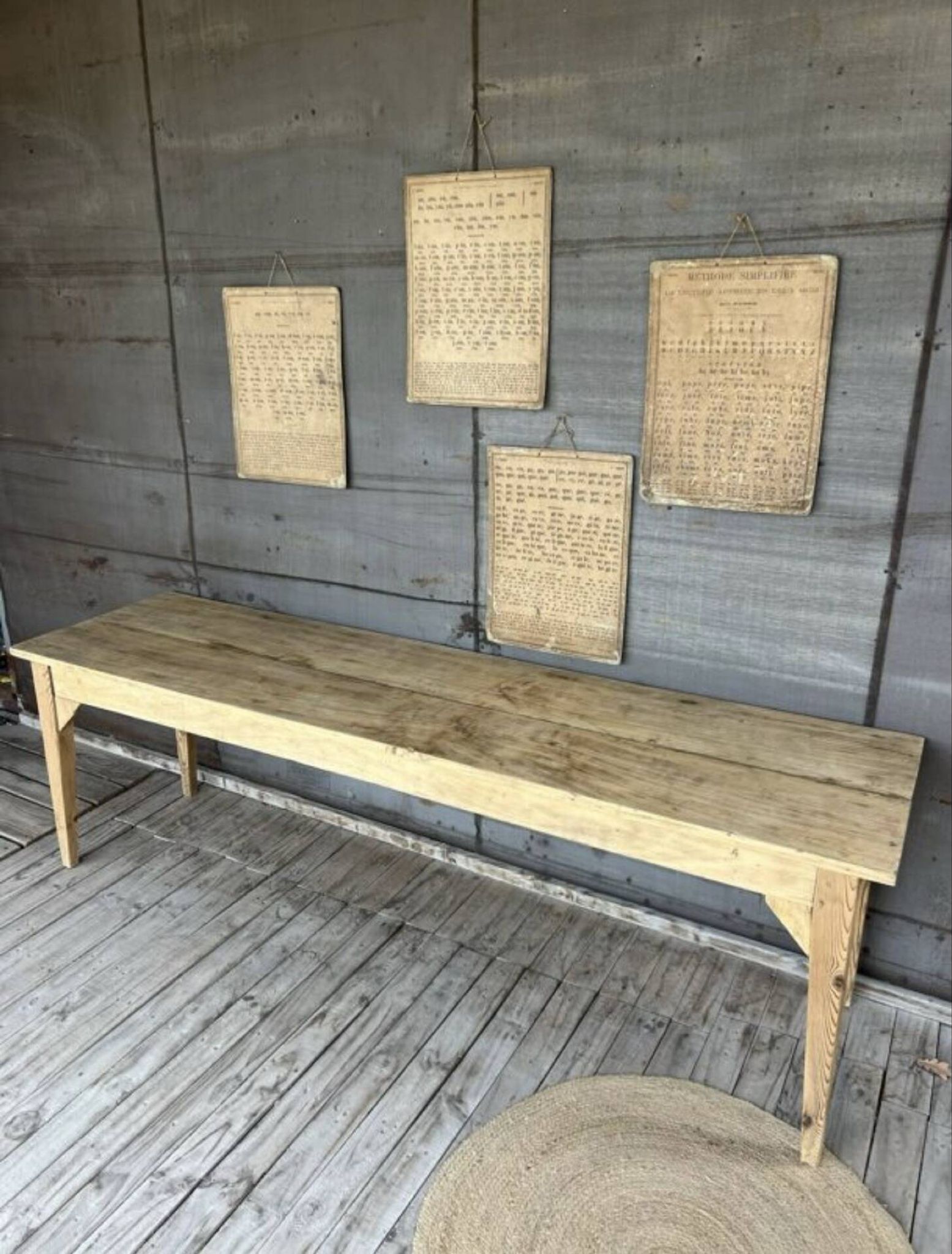 Console d'atelier bois brut