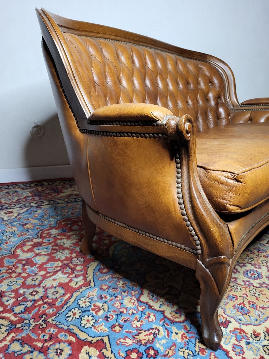 Chesterfield style 2-seater sofa