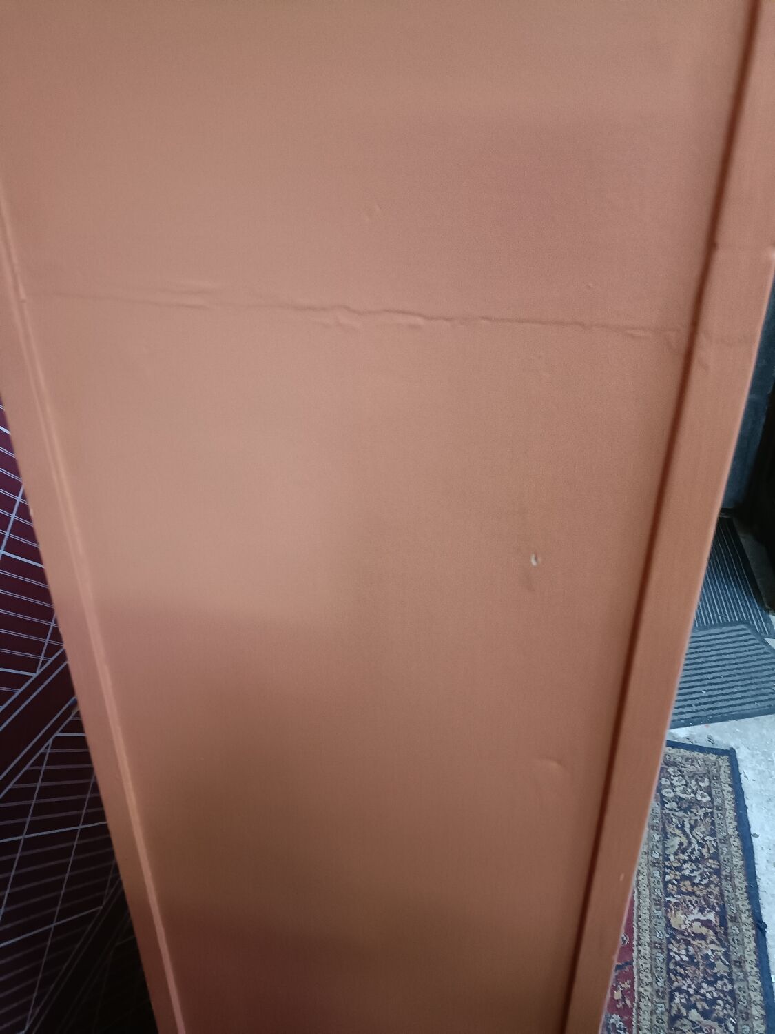 Vintage two-door cabinet with shelves