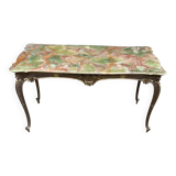 Louis XV gilt bronze and onyx coffee table