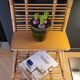 Vintage bamboo and rattan wall shelf