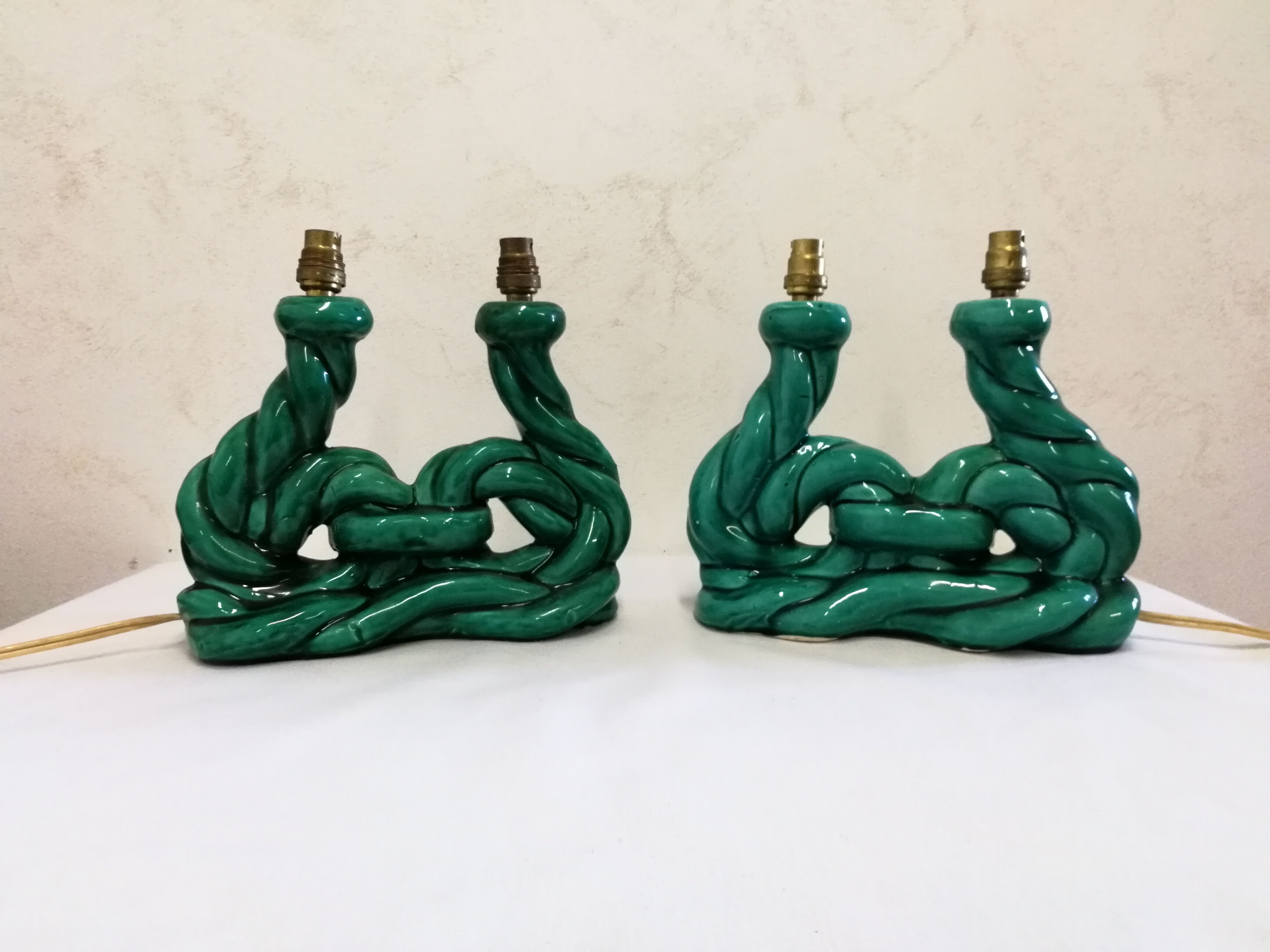 Candle holders, ceramic lamp Vallauris