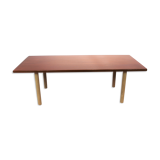 Table basse en teck et chêne conçue par Hans J. Wegner et par Andreas Tuck dans les années 1960