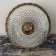Brass ceiling lamp and glass in electrified diamond tip to nine