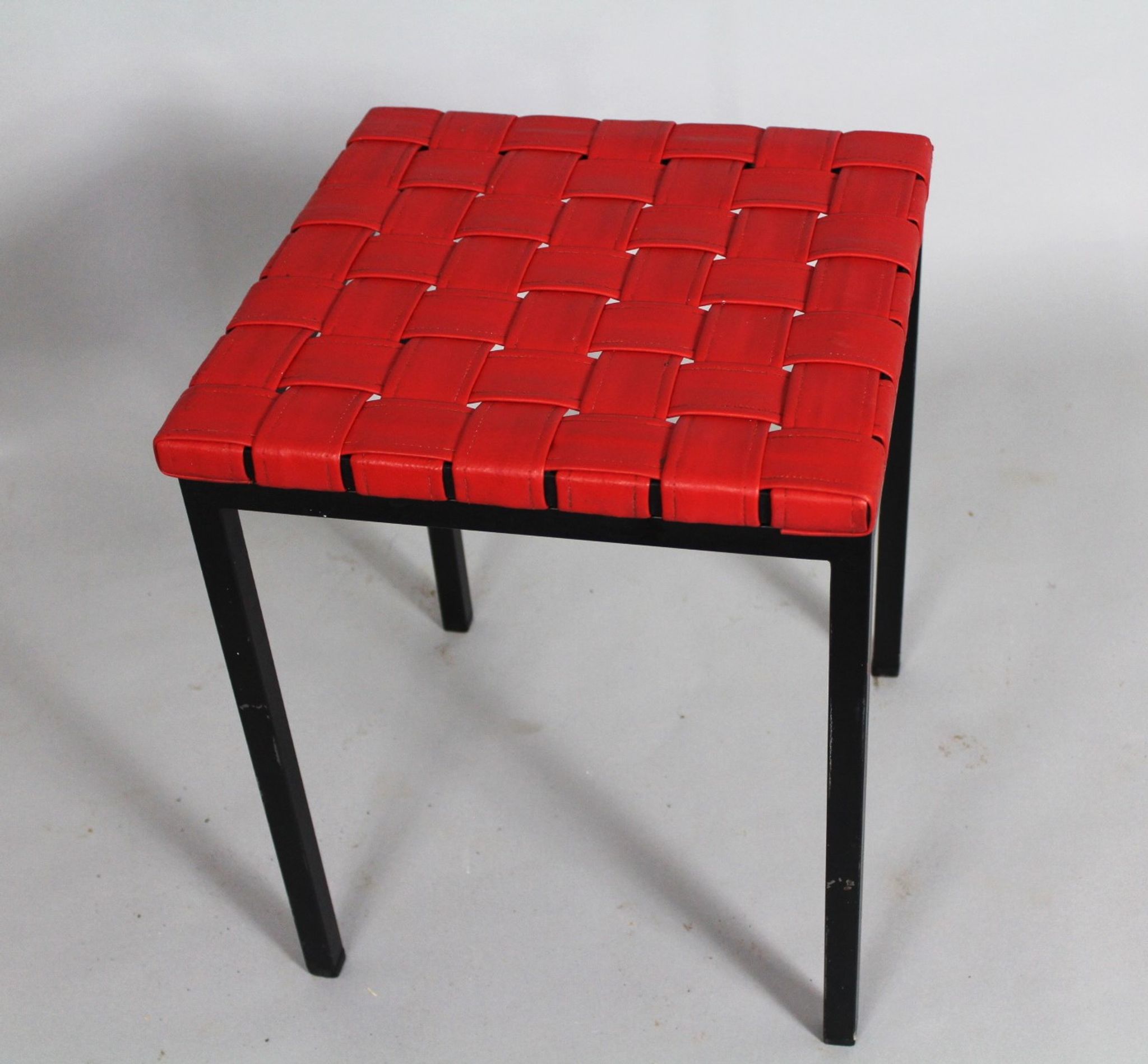 1970s Metal and Vinyl Stool by Asko, Finland