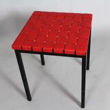 1970s Metal and Vinyl Stool by Asko, Finland