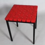 1970s Metal and Vinyl Stool by Asko, Finland