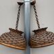 Pair of rattan ceiling lights