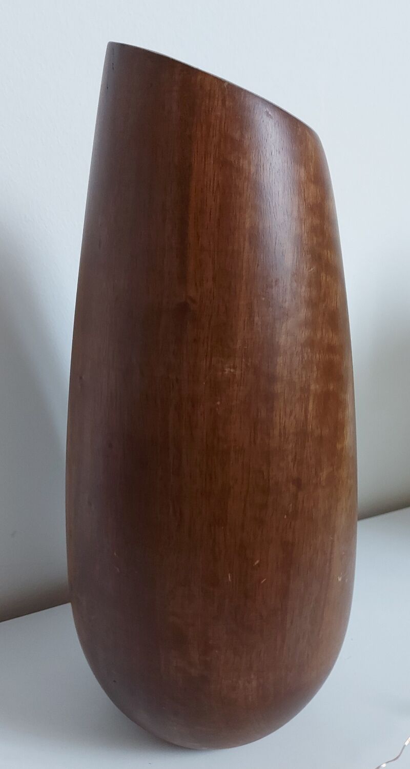 Teak vase