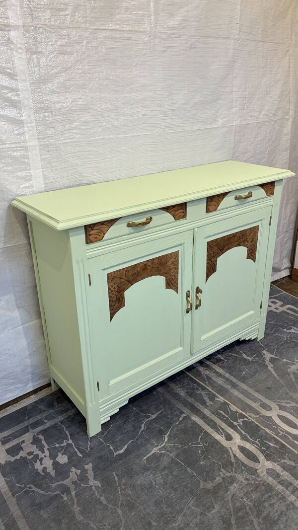Buffet en bois style Art Déco relooké