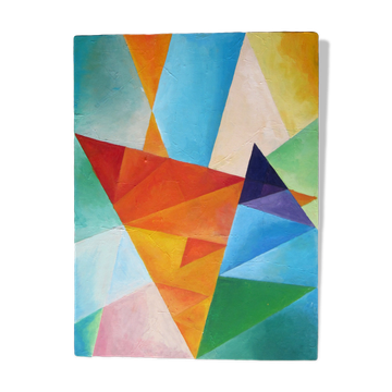 Acrylic constructivist painting