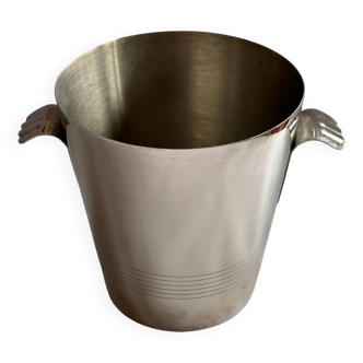Silver metal champagne bucket