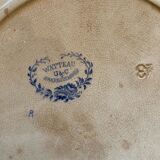 Plat de service rond Sarreguemines U & C Watteau