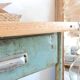 Wood and metal desk circa the 1950s.