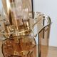 Vintage Smoked Glass Desk Lamp: EGLO Leuchten, 1980s Austrian Gold Table Li