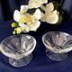 Duo of baccarat crystal champagne glasses, talleyrand model