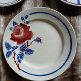6 mismatched antique dinner plates