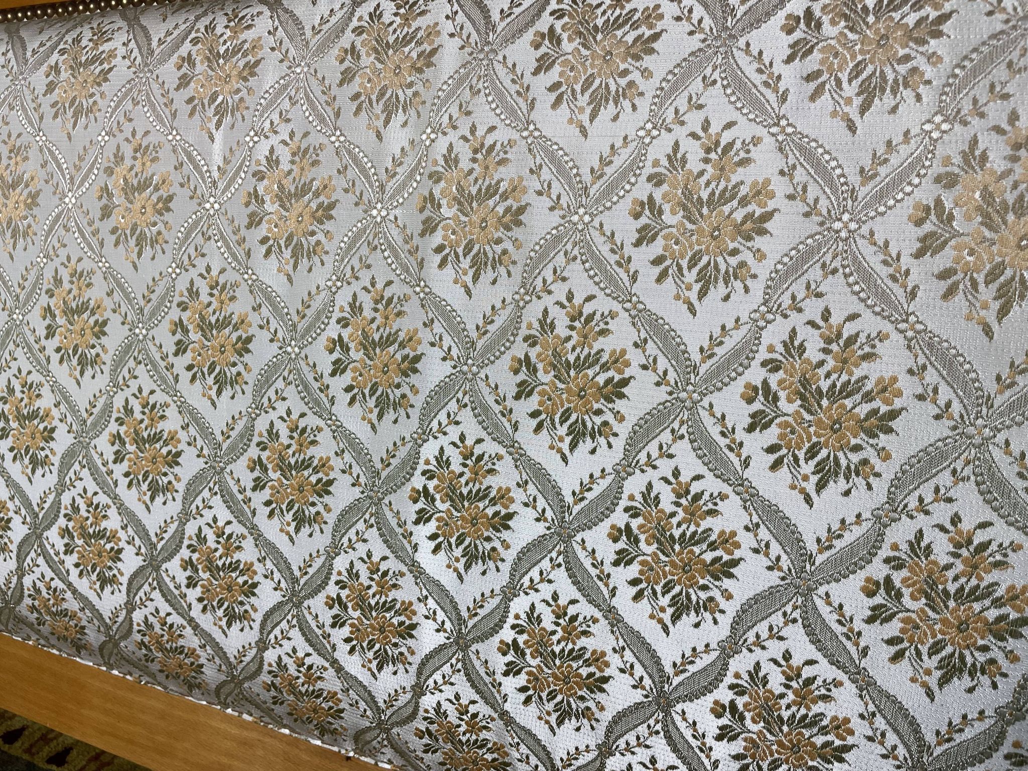 Directoire style upholstered bed