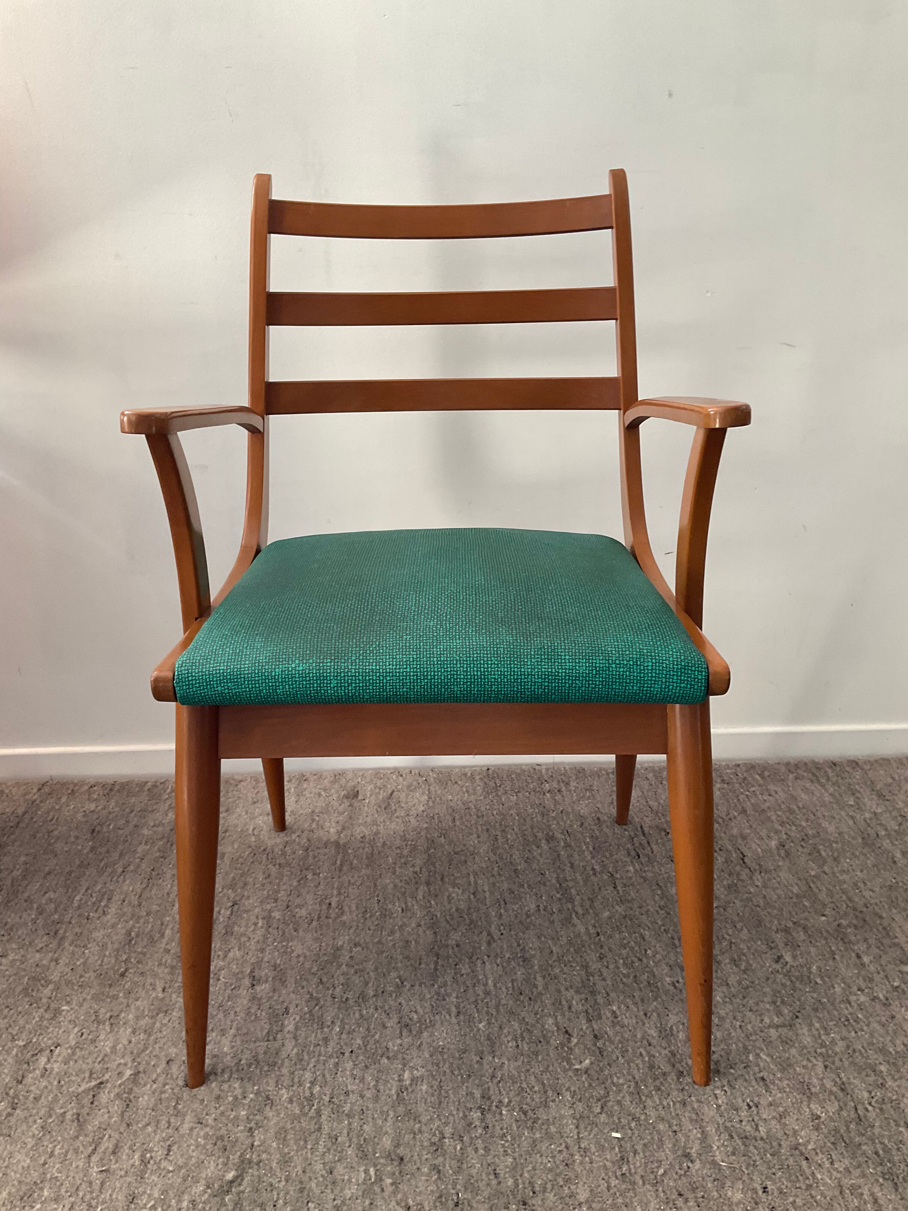 Scandinavian armchair from the 60s in solid beech