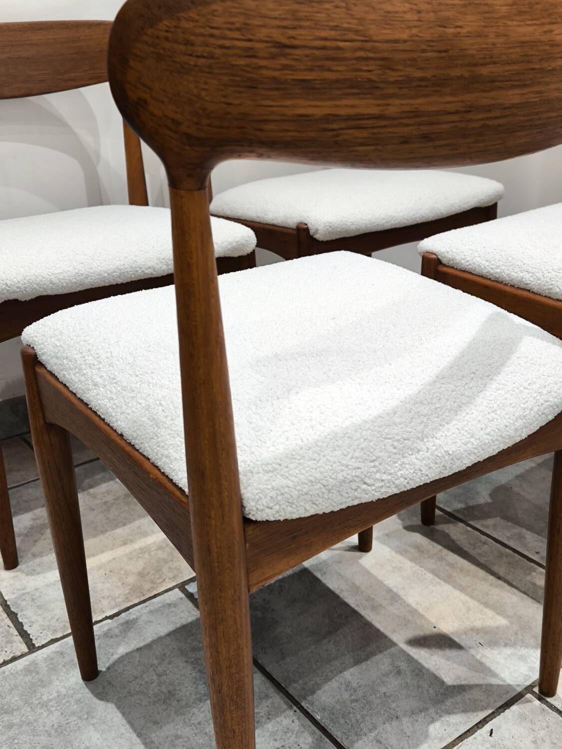 4 vintage Scandinavian teak chairs by Johannes Andersen 1960