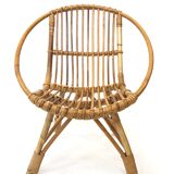 Rohe rattan vintage high chair by Rohe Noordwolde