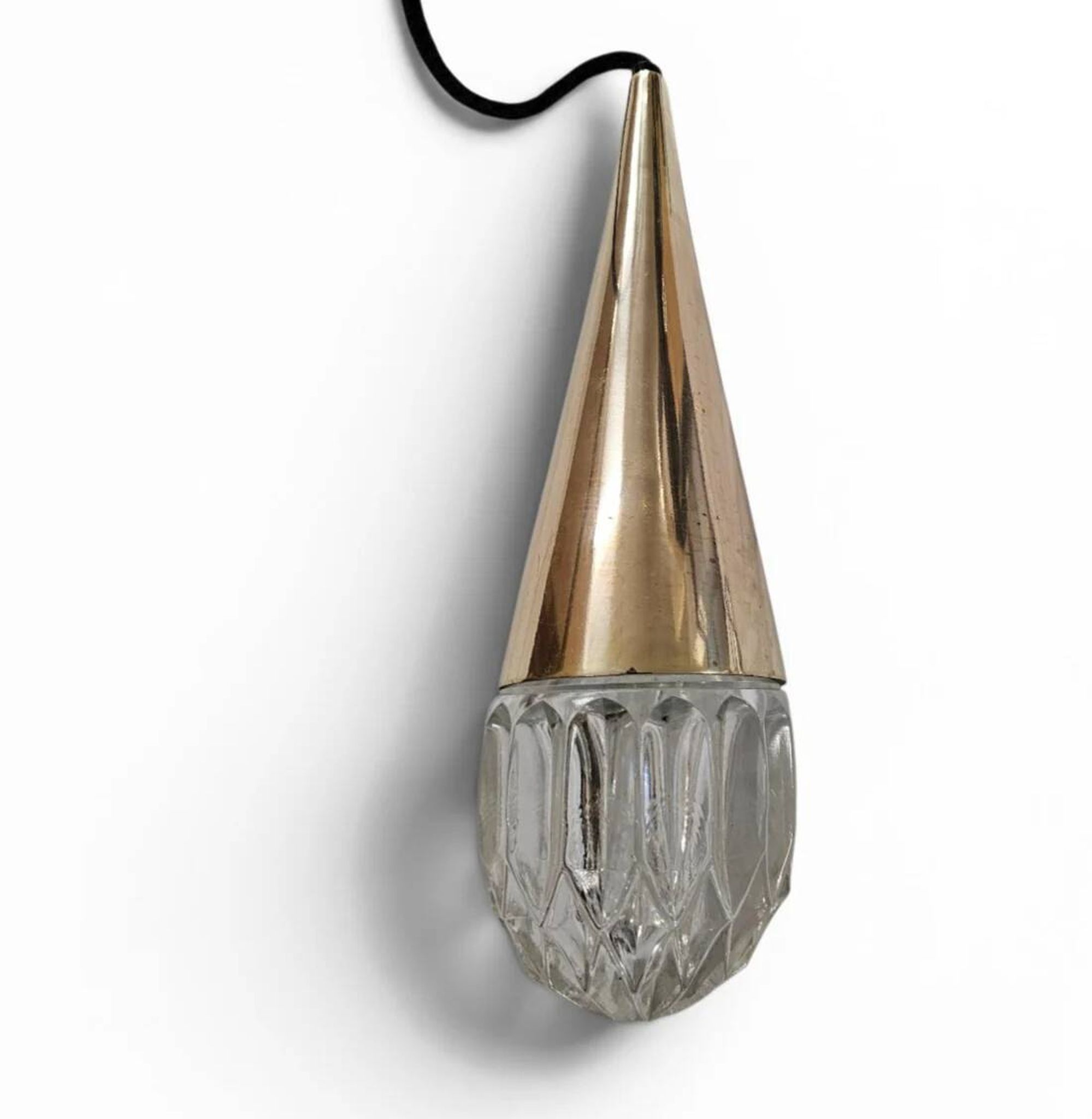 3 x Vintage pendant cone lamps from Kaiser Leuchten / 1970s