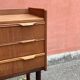Danish vintage teak chest of drawers / nightstand, Mid century modern 1960