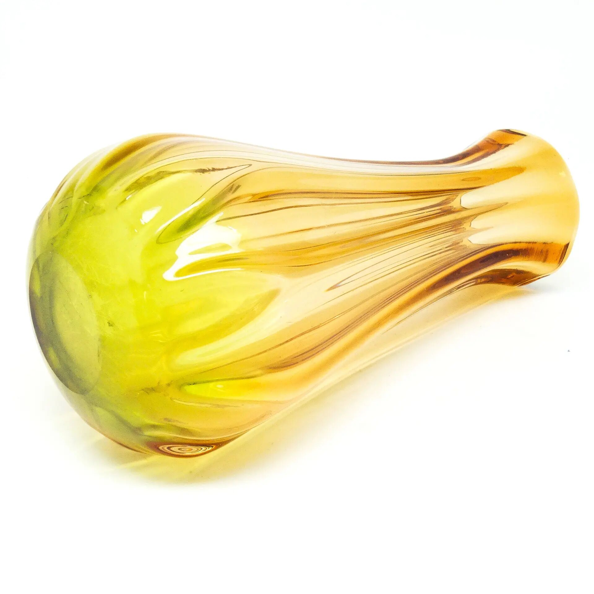 Vase Murano Sommerso, design moderne du milieu du siècle, en verre, conçu par F. Poli, Italie, années 1950.