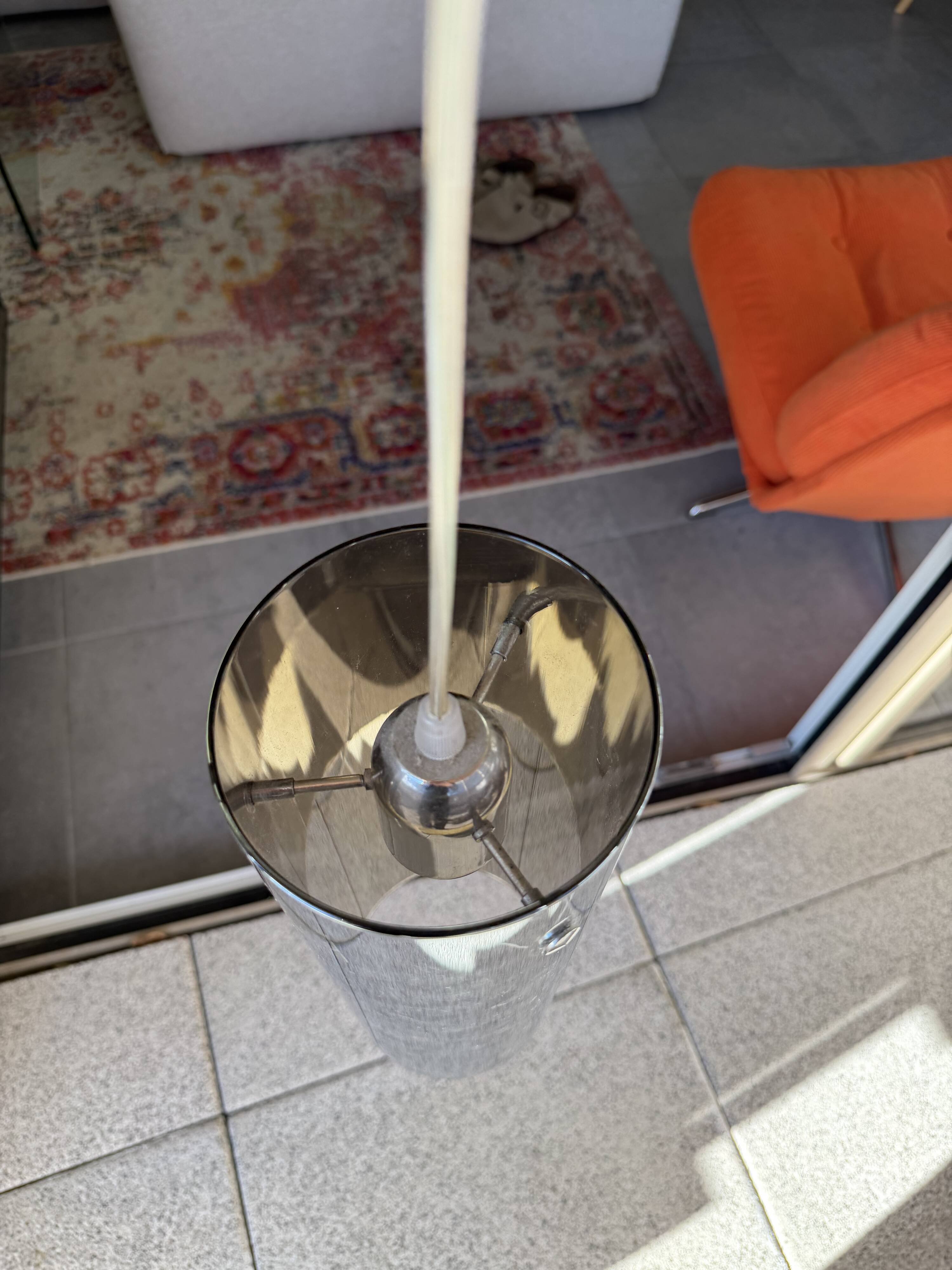 Suspended glass tube mirror Italian design