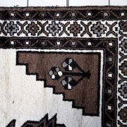 Handmade vintage Persian Gabbeh rug 128cm x 211cm, 1970s