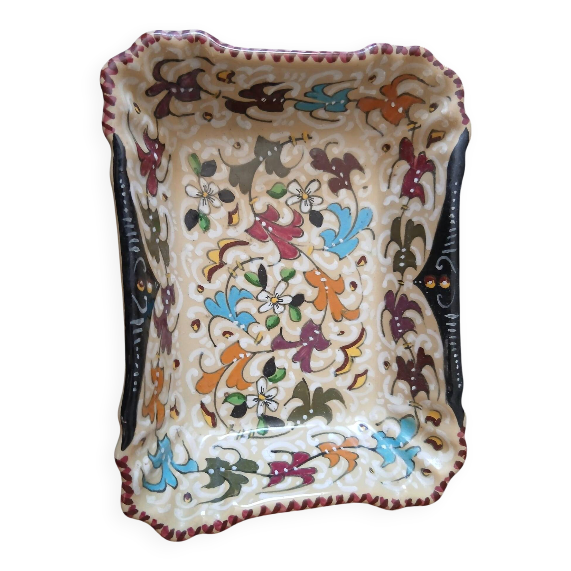 Coupelle vide-poche en majolique - M.G. Molaroni Pesaro, Italie  Circa 1950