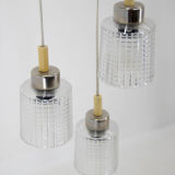 Mid century adjustable glass suspension by Pokrok Zilina, 1970s