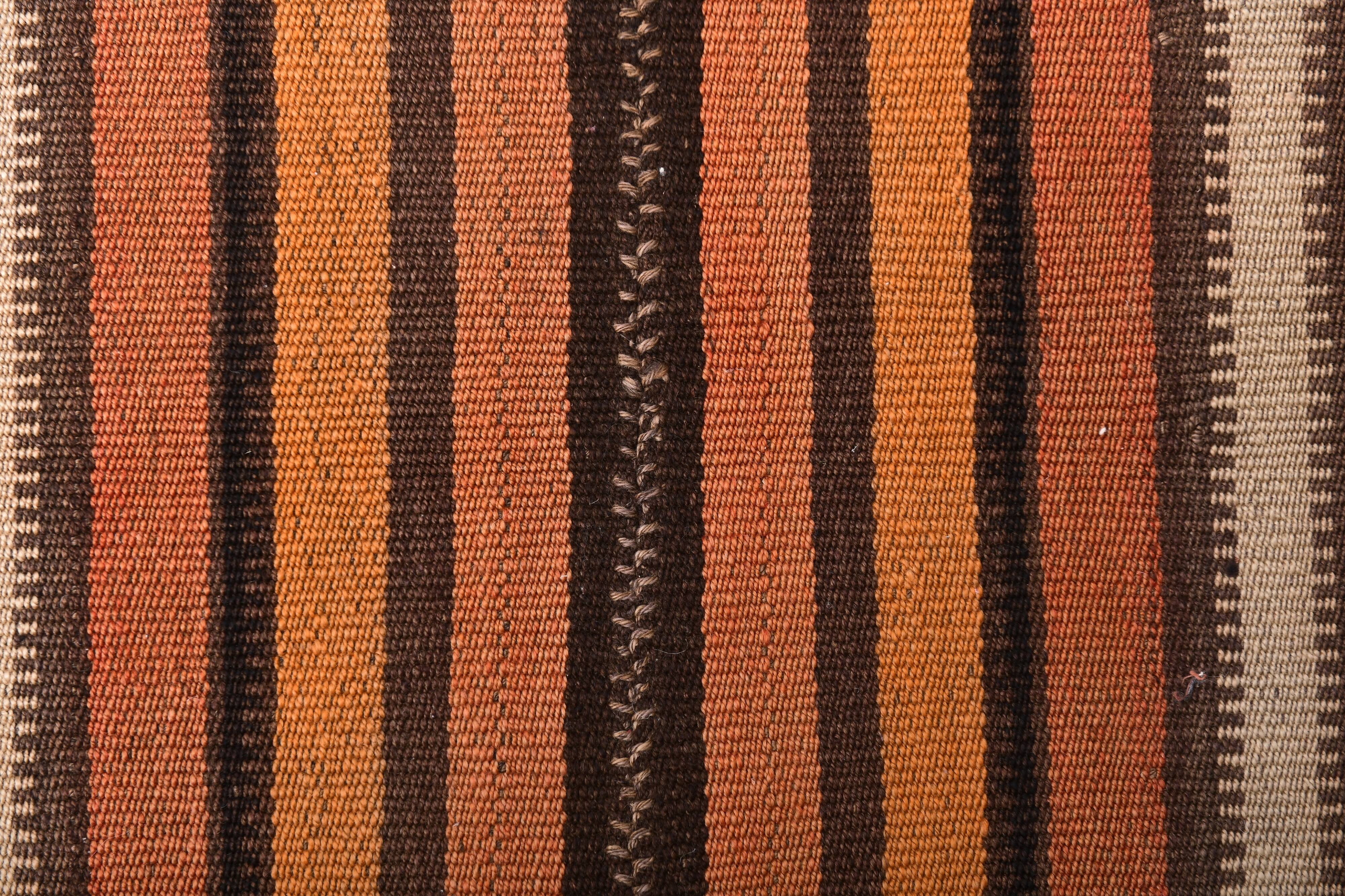 2x7 Brown Orange Vintage Kilim Runner Rug 73x221Cm SK 241806