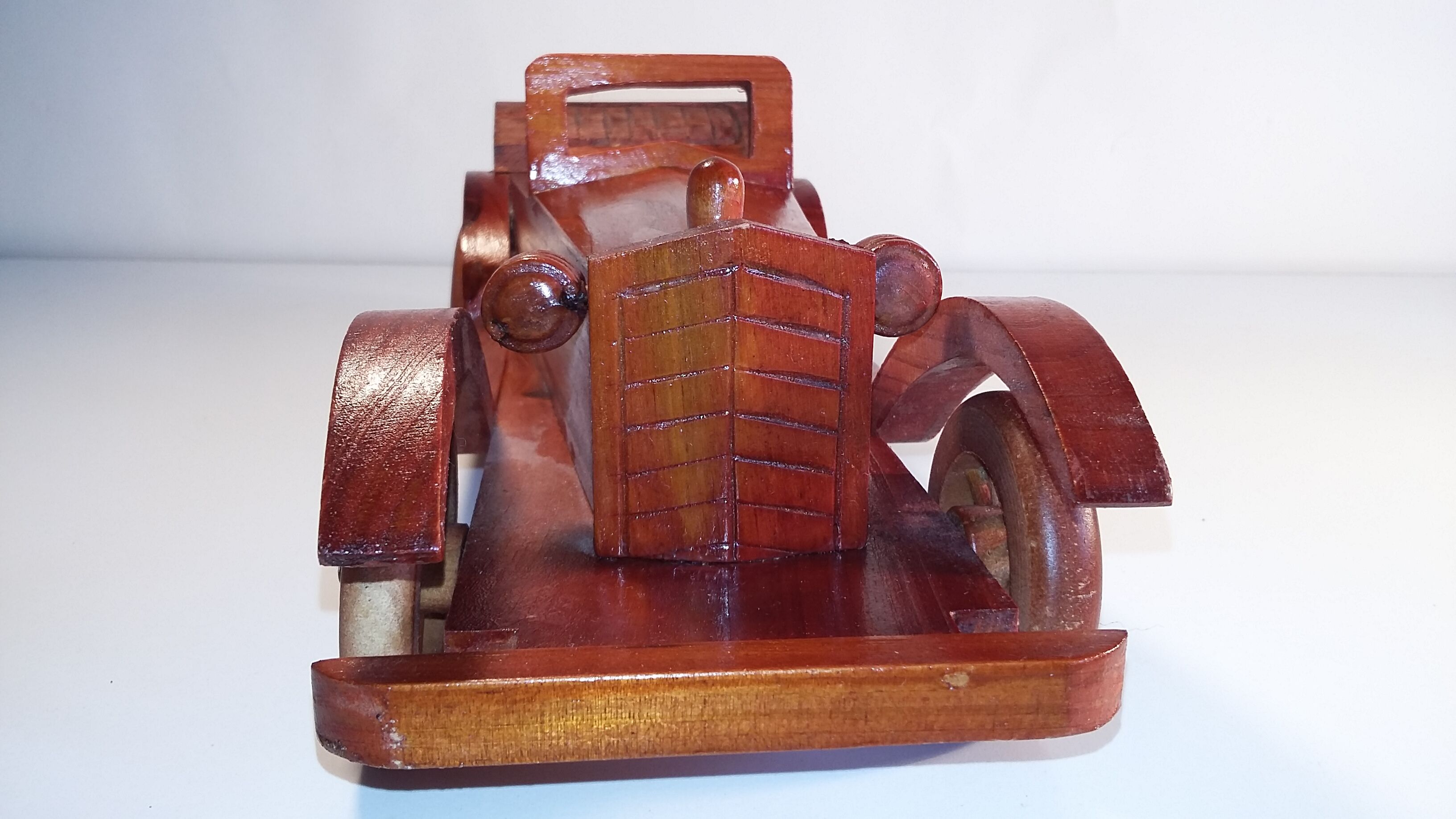 Miniature wooden car