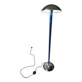 Lampadaire vintage "Paquebot" bleu et chrome - Années 80 (Design Collins)